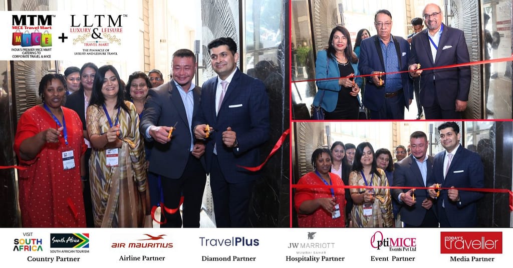 Ribbon Cutting at 26th MTM and LLTM Travel Exhibition on 30 May 2024 at JW Marriott Mumbai Sahar