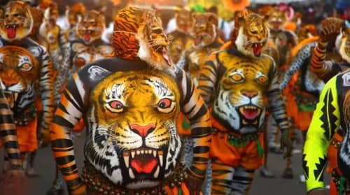 Pulikali (Tiger Dance) . Image courtesy Weber Shandwick Intermiles