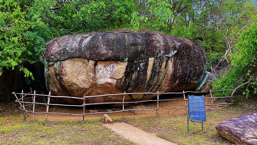 Drip-Ledged Cave with paintings