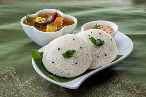 Street markets of India Chennai - Idli