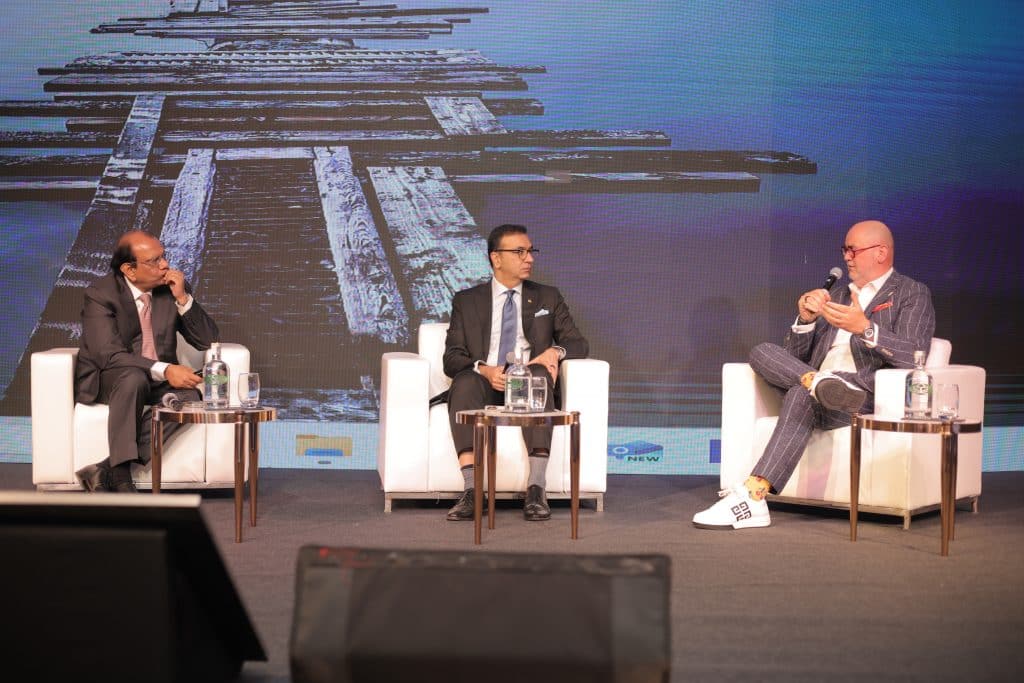 Importance of Brand Loyalty: Dimitris Manikis, President, EMEA, Wyndham; and Parveen Chander Kumar, Executive Vice President - Sales & Marketing, Indian Hotels Company Limited (IHCL), at a panel moderated by Sudhir Gupta, Chief Executive of TLC DigiTech Pvt Ltdat Today's Traveller Summit and Awards 2024