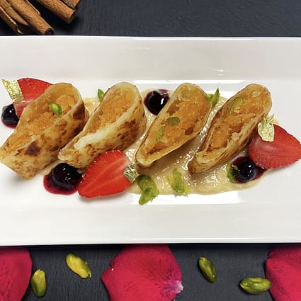 FSago and Potato pancakes for Navratri by Exec Pastry Chef Pratik Roy, The Leela Goa