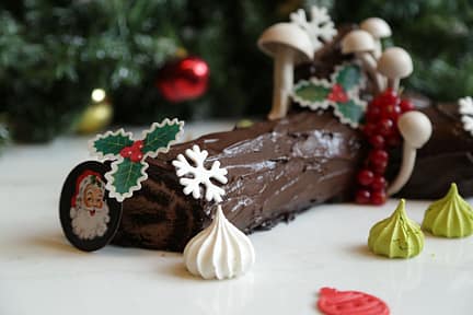 Chef Rashna Elavia, Executive Pastry Chef, The Leela Mumbai makes a Yule log