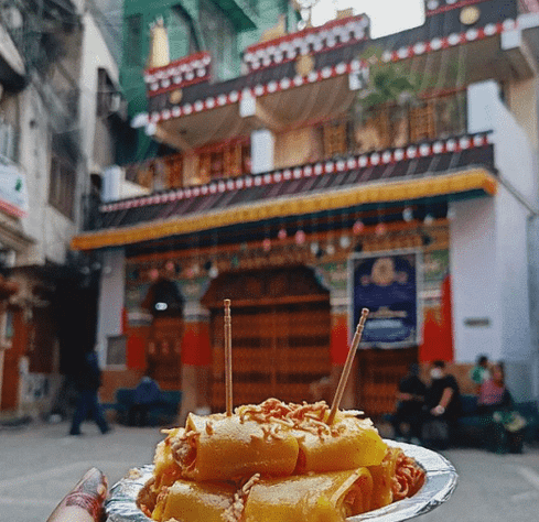 Momos at Majnu ka Tilla - a small ethnic pocket in north Delhi 