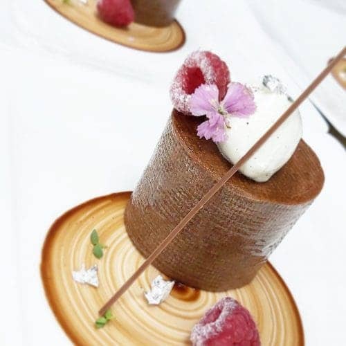 Favourite Choco Delight - Chocolate Hazelnut Soufflé Tart by Exec Pastry Chef Santosh Rawat, JW Marriott Mumbai Sahar