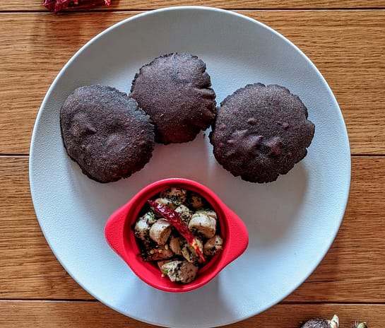 Navratri dish by Exec Chef Satya Sharma, Taj Rishikesh Resort & Spa, Uttarakhand: Kuttu Ka Poori and Jakhya wali Arbi ki Sabzi