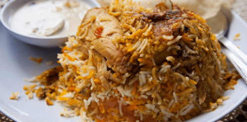 Biryani- 10 best street food in Hyderabad