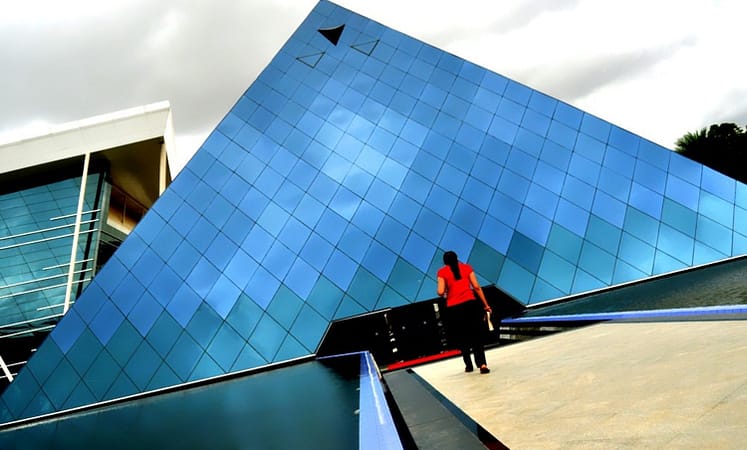 Infosys Pyramid, Bangalore ( source: Flickr ) - Indian Unusual Architecture