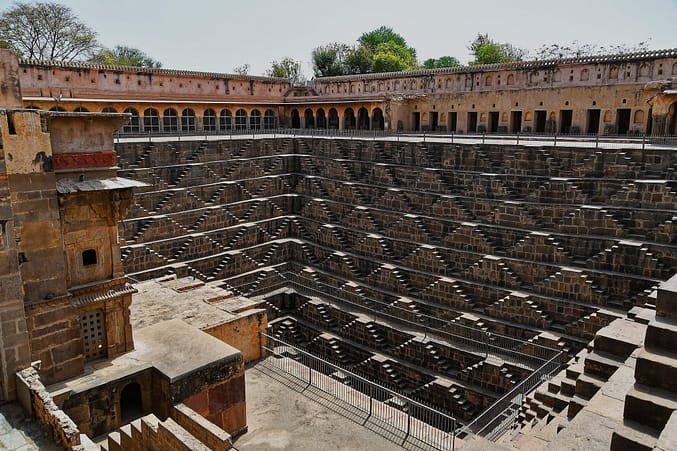 Chand Baori Stepwell, Rajasthan (source: Flickr) - Indian Unusual Architecture