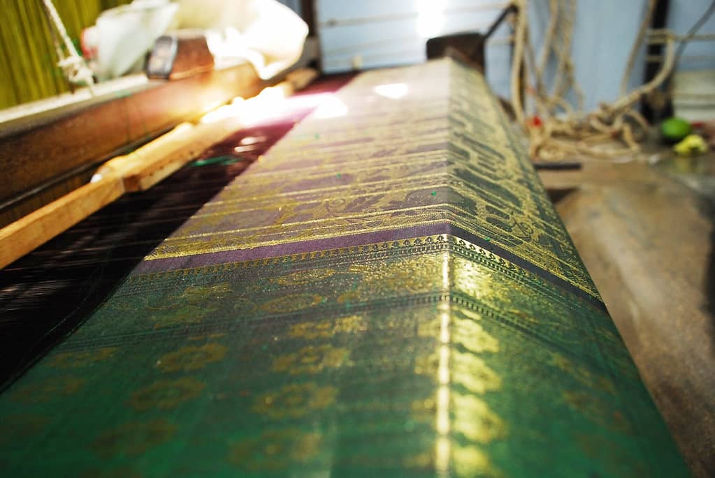 Production of Kanchipuram Saree